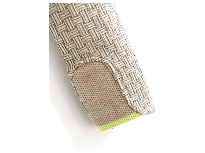 Hermès Mosaique Weave Bomberjacke Beige Hellbraun - Ansicht 4