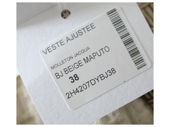 Hermès Mosaique Weave Bomberjacke Beige Hellbraun - Ansicht 9