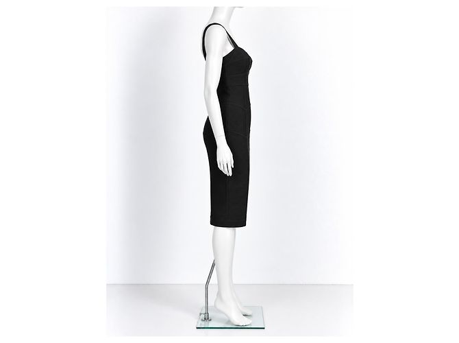 Diane von Furstenberg Slippery Schwarzes Bandage-Kleid - Ansicht 3