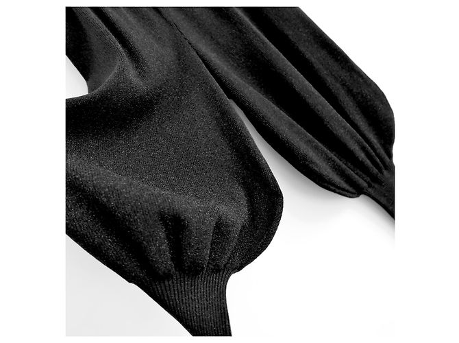Chanel Pantalones Balloon de punto Lurex negro Pre-Fall 2008 - vista 6