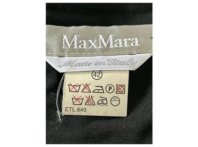 Vestido Max Mara de jersey de viscosa negro con gasa - vista 5