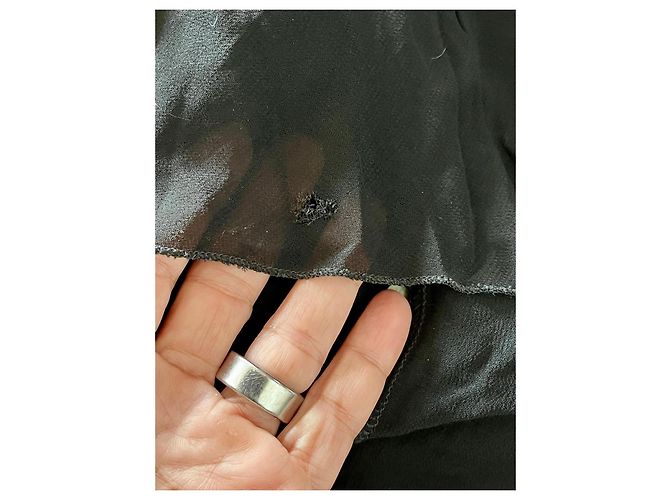 Vestido Max Mara de jersey de viscosa negro con gasa - vista 6