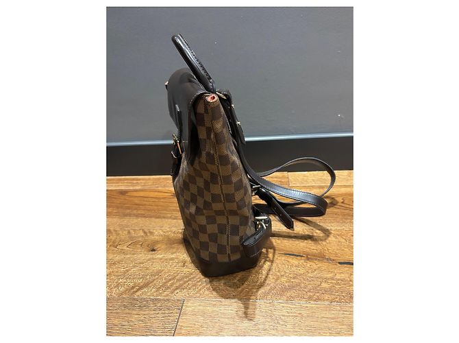 Louis Vuitton Montsouris GM Zaino Damier Ebene Marrone - vista 14