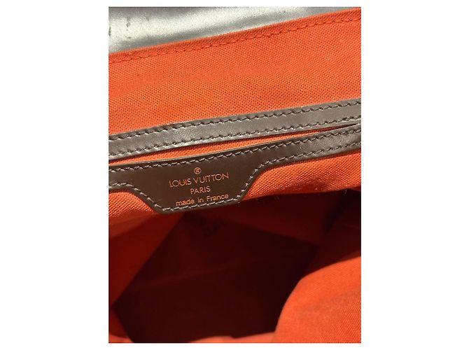 Louis Vuitton Montsouris GM Zaino Damier Ebene Marrone - vista 3