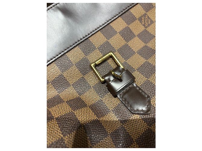 Louis Vuitton Montsouris GM Zaino Damier Ebene Marrone - vista 6