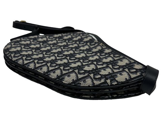 Christian Dior Saddle Oblique Canvas Mini Azul - vista 5