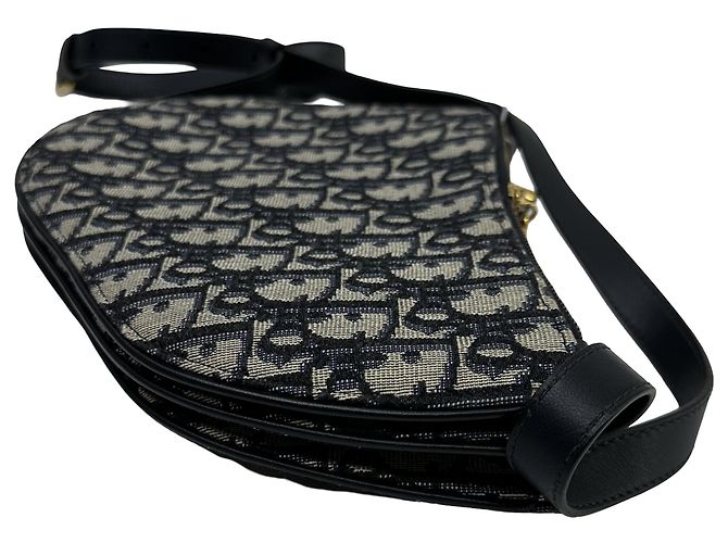 Christian Dior Saddle Oblique Canvas Mini Azul - vista 6