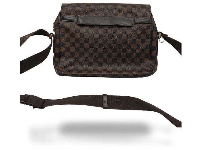Louis Vuitton Shelton Messenger Damier Ebene MM Marrone - vista 2