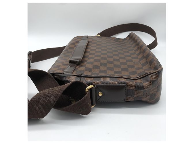 Louis Vuitton Shelton Messenger Damier Ebene MM Marrone - vista 7