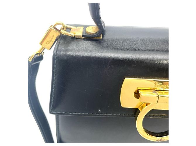 Borsa Mini Gancini Salvatore Ferragamo Nero - vista 7