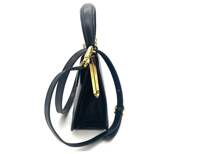 Borsa Salvatore Ferragamo Gancini Mini Clasp Nero - vista 2