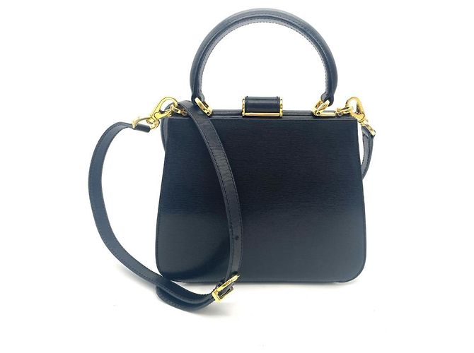 Borsa Salvatore Ferragamo Gancini Mini Clasp Nero - vista 3