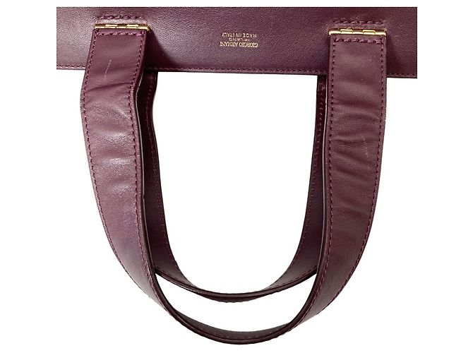 Borsa Tote Giorgio Armani in camoscio bordeaux Rosso Bordò - vista 4