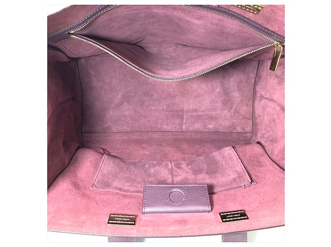Borsa Tote Giorgio Armani in camoscio bordeaux Rosso Bordò - vista 7