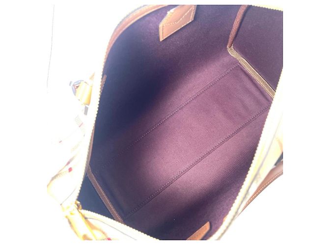 Borsa Burberry Bowling Mini Boston Bag Beige - vista 8