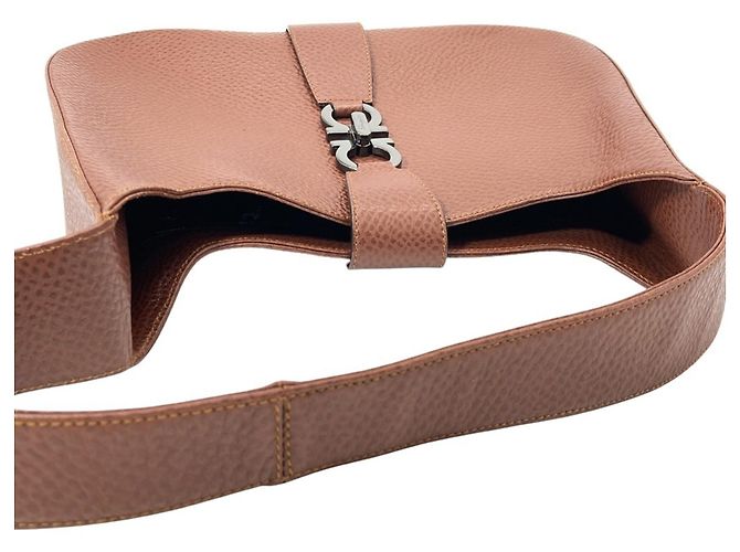 Borsa a tracolla Salvatore Ferragamo Gancini Marrone - vista 4