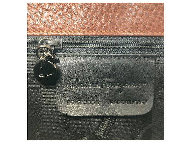 Borsa a tracolla Salvatore Ferragamo Gancini Marrone - vista 7