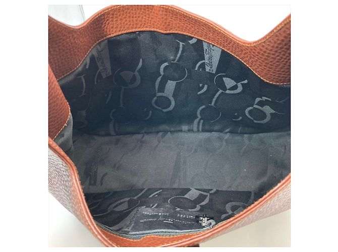 Borsa a tracolla Salvatore Ferragamo Gancini Marrone - vista 8