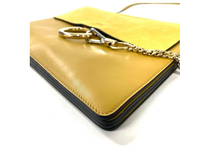 Borsa a tracolla Chloé Faye in pelle gialla Giallo - vista 3