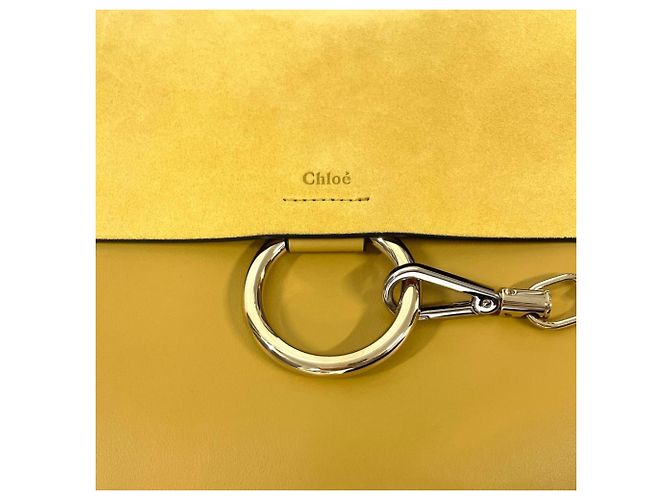 Borsa a tracolla Chloé Faye in pelle gialla Giallo - vista 5