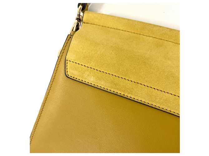 Borsa a tracolla Chloé Faye in pelle gialla Giallo - vista 6