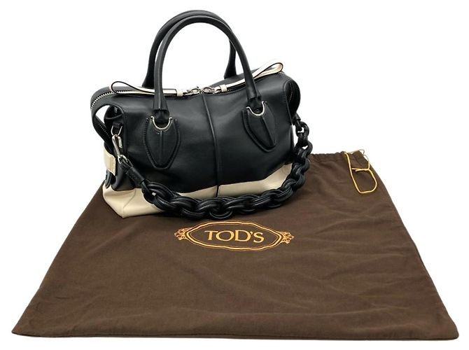 Borsa a tracolla Tod's D Styling Nero Bianco - vista 9