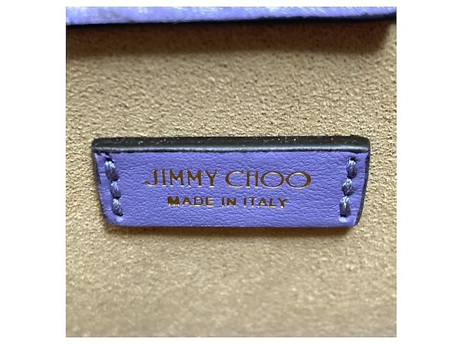 Borsa a tracolla Jimmy Choo Mini N S Tote CZN con borchie di cristallo Porpora - vista 7
