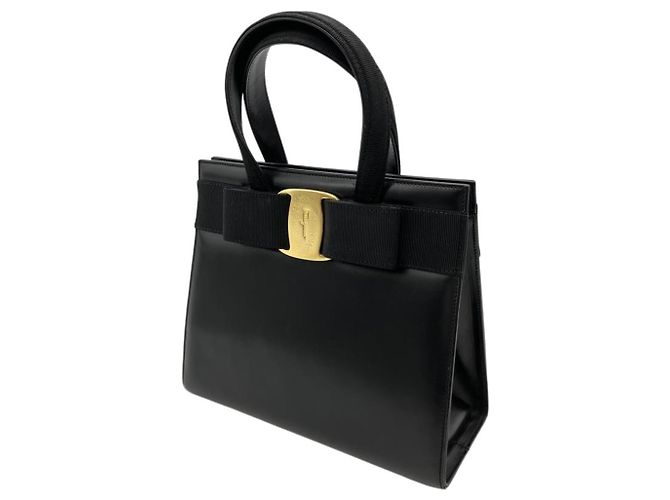 Borsa Salvatore Ferragamo Vara Ribbon Nero - vista 5