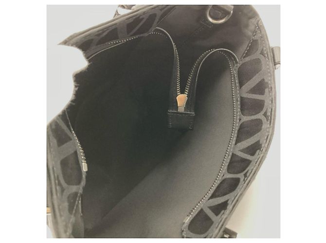Borsa Tote Valentino in pelle nera Nero - vista 8