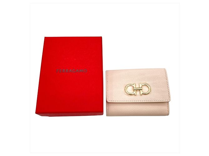 Cartera Tri-fold Gancini Salvatore Ferragamo Rosa - vista 10