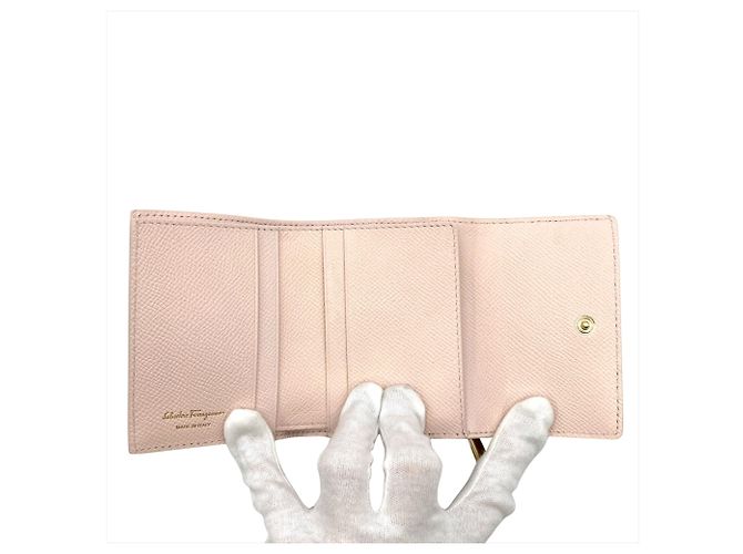 Cartera Tri-fold Gancini Salvatore Ferragamo Rosa - vista 5