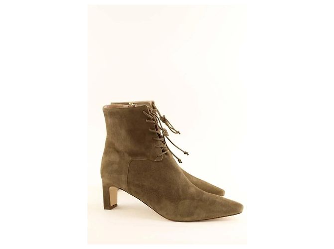 Stivaletti Betty Lk Bennett scamosciati kaki Cachi - vista 3