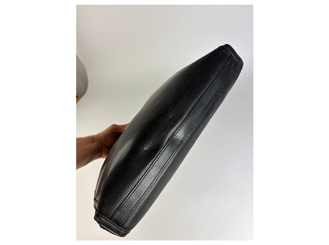 Céline Pouch Vintage Celine in pelle liscia Nero Argento - vista 10