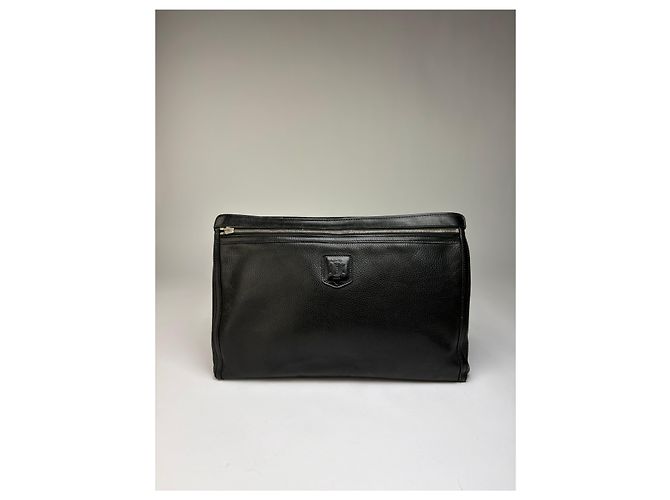 Céline Pouch Vintage Celine in pelle liscia Nero Argento - vista 6