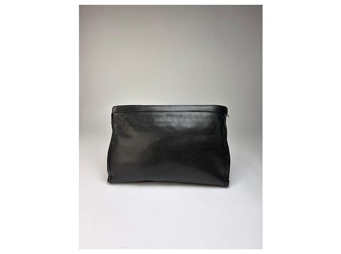 Céline Pouch Vintage Celine in pelle liscia Nero Argento - vista 7