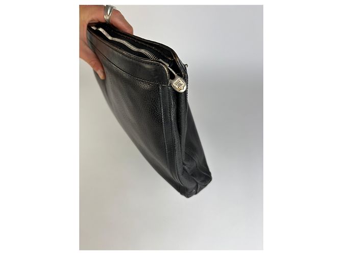 Céline Pouch Vintage Celine in pelle liscia Nero Argento - vista 8