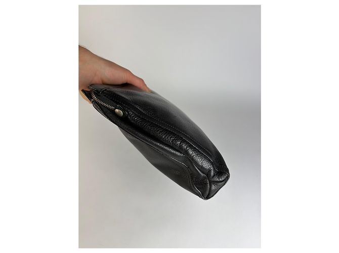 Céline Pouch Vintage Celine in pelle liscia Nero Argento - vista 9