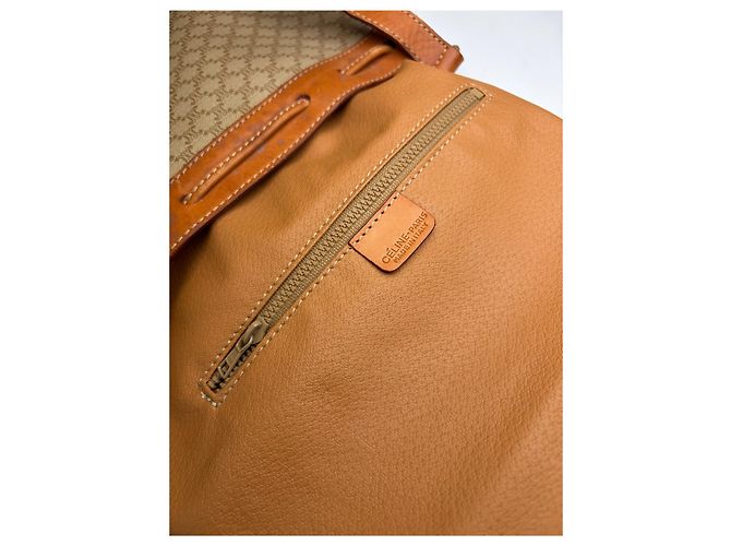 Triomphe Céline Vintage Celine Macadam Canvas Bucket Bag c. 1990 Beige Brown - Ansicht 5