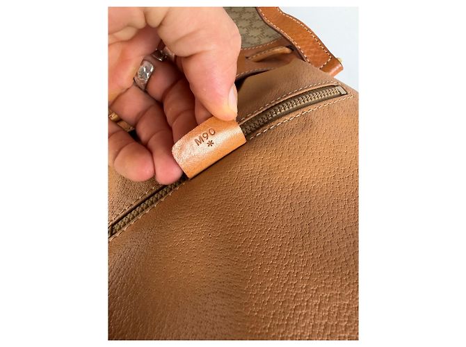 Triomphe Céline Vintage Celine Macadam Canvas Bucket Bag c. 1990 Beige Brown - Ansicht 6