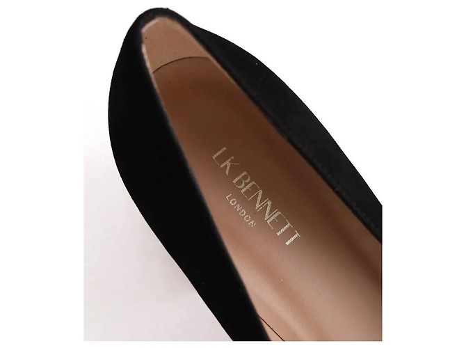 Décolleté Sloane nere in camoscio Lk Bennett Nero - vista 4