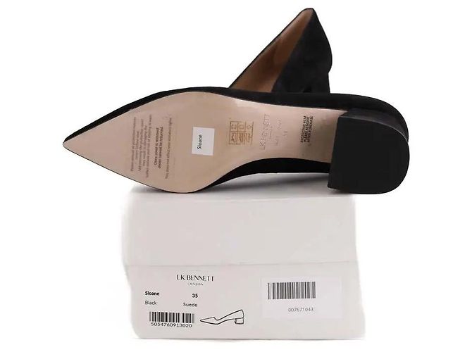 Décolleté Sloane nere in camoscio Lk Bennett Nero - vista 6