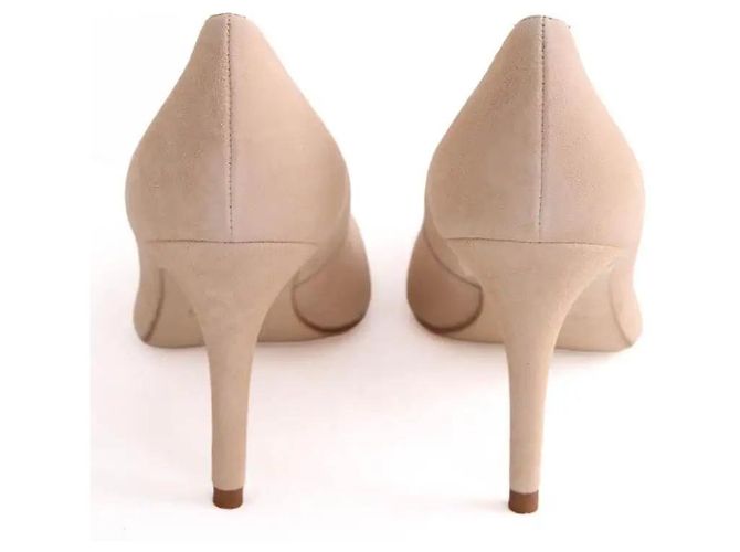 Décolleté Lk Bennett Floret beige in camoscio - vista 2
