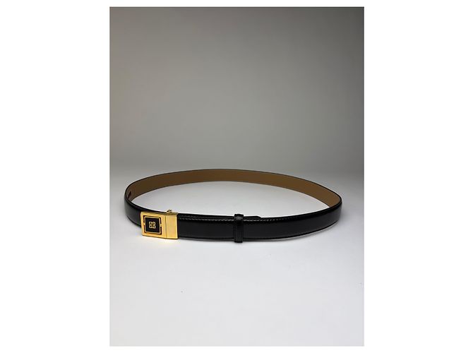 Cintura in pelle Vintage Givenchy Logo Nero Oro - vista 11