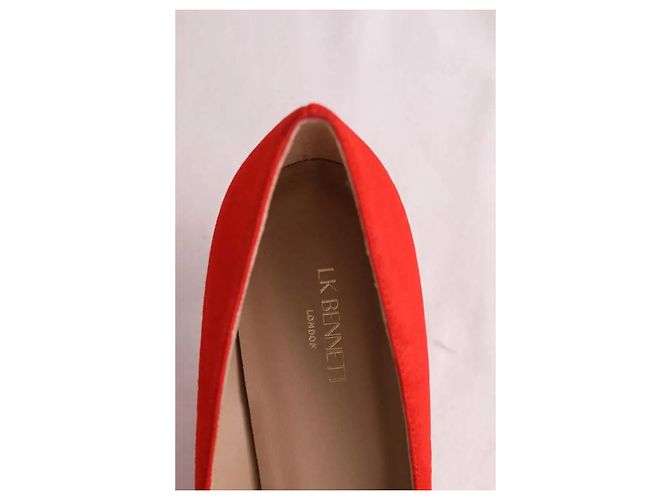 Décolleté Audrey rosse in camoscio Lk Bennett Rosso - vista 4