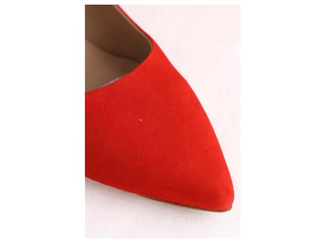 Décolleté Audrey rosse in camoscio Lk Bennett Rosso - vista 5