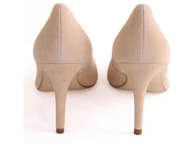 Décolleté Lk Bennett Floret beige in camoscio - vista 2