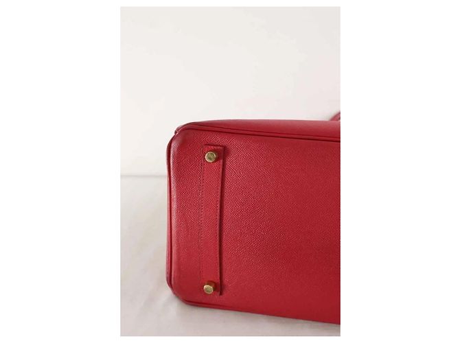 Borsa Hermès Birkin 35 in pelle epsom rossa Rosso - vista 6