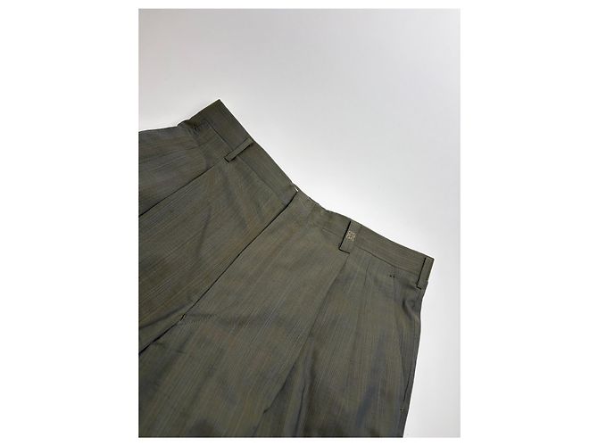 Vintage Givenchy Men's Wool Blend Suit Olive Green L - view 10
