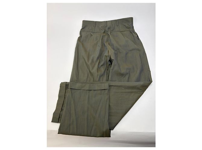 Vintage Givenchy Men's Wool Blend Suit Olive Green L - view 13