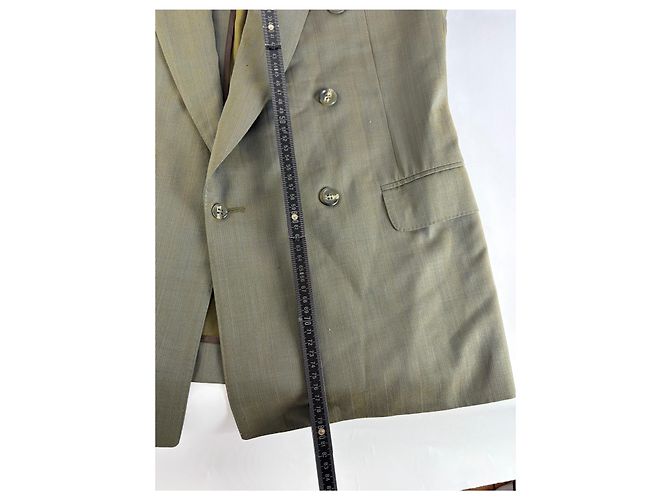 Vintage Givenchy Men's Wool Blend Suit Olive Green L - view 4